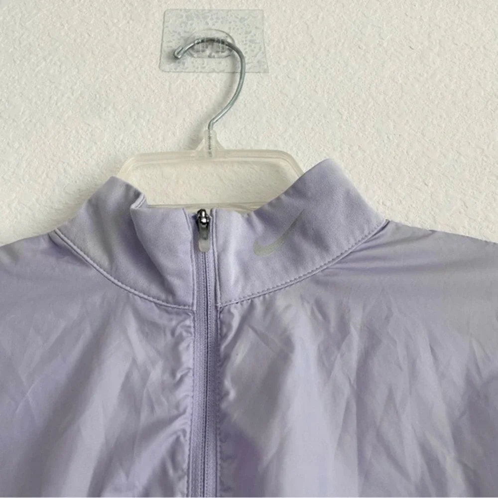 Nike Golf Womens S Windbreaker Pullover 1/4 Zip Reflective Purple Golf Running